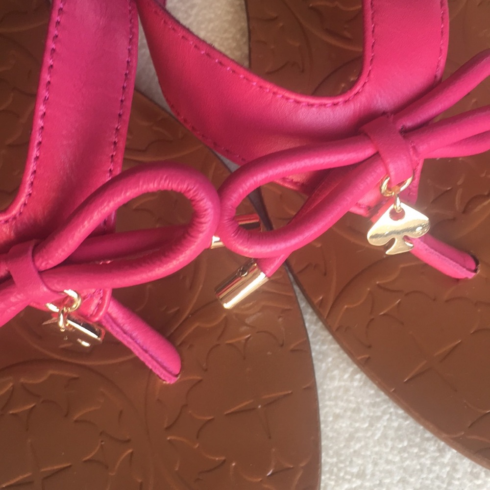 NWT Kate Spade hot pink thong sandals sz 6 - Picture 2 of 5
